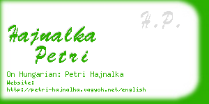 hajnalka petri business card